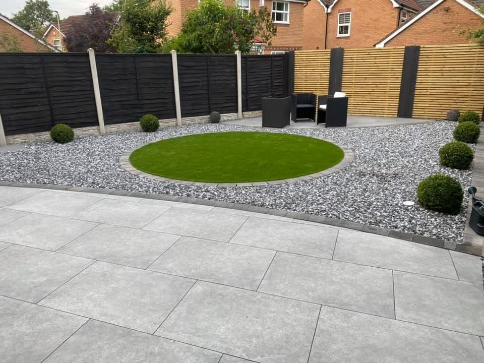 Premium porcelain outdoor living space